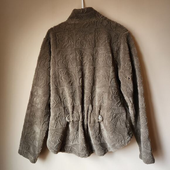 On Course Kerrits Jacket Womens Size L Fleece Horse Print Equestrian USA Made - Picture 7 of 12